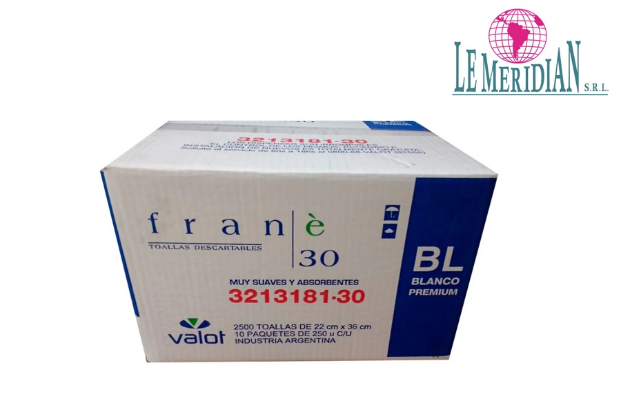 Valot Frane Toalla Intercalada Mano Blanca 20x36x2500und